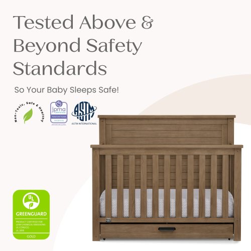 Delta Children Caden 6-in-1 Convertible Crib with Trundle Drawer