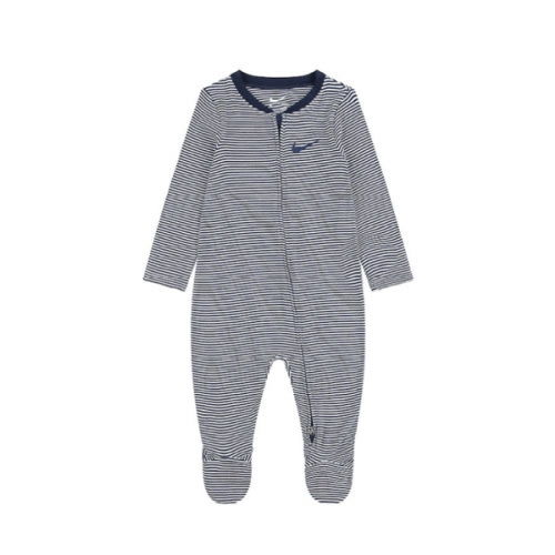 Newborn Baby Nike Striped Footed Coverall