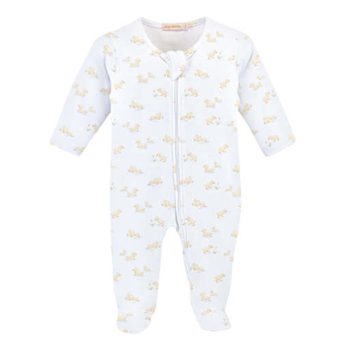 Tiny Baby Duckies Zipped Footie