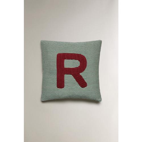 KIDS’ EMBROIDERED LETTER R CUSHION
