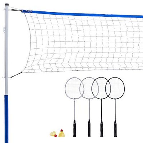Franklin Sports Complete Badminton Set with Net, Rackets and Birdies