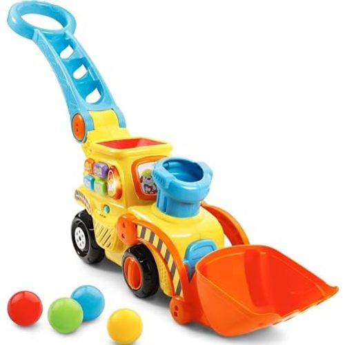 VTech Pop-a-Balls Push and Pop Bulldozer, Yellow