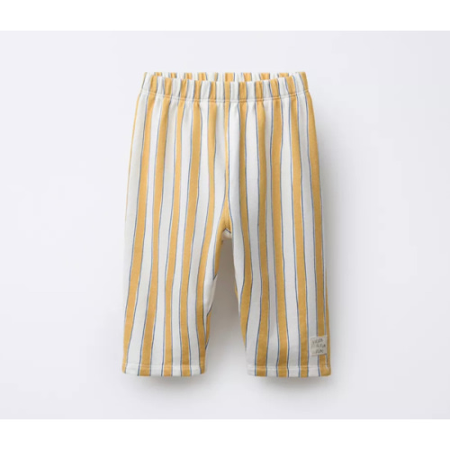 STRIPED BAGGY PANTS - Ecru/Yellow | ZARA United States