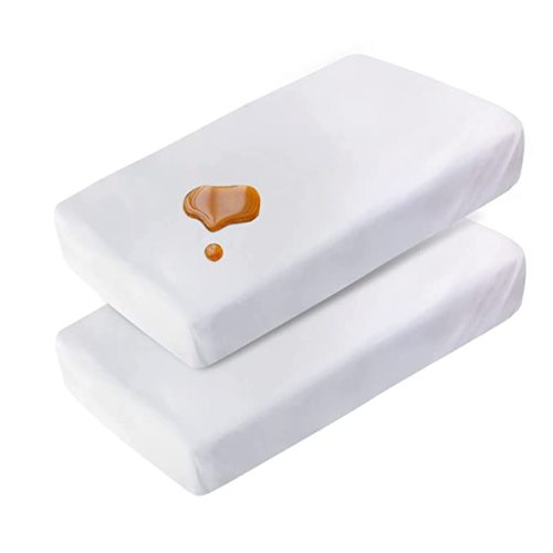 Changing Pad Cover Waterproof, Cotton 2 Pack 32" x 16" x 4", White