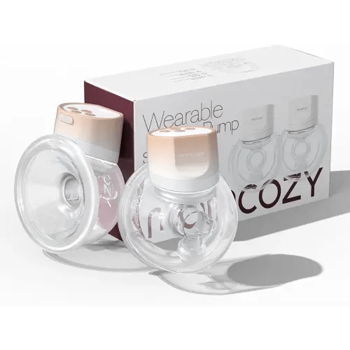 Momcozy Hands-Free Breast Pump S12 Pro, Wearable & Portable Pump with Soft DoubleFit Flange, 3 Modes | 9 Levels Double Electric Pump, Smart Display, 24mm, 2 Pack, Cozy Pink