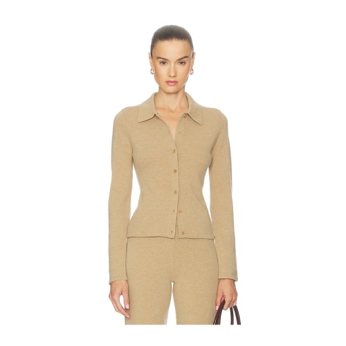 by Marianna Berke Button Down Top | Camel