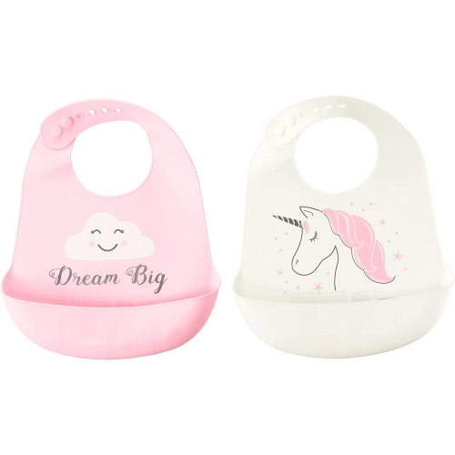 Hudson Baby Unisex Baby Silicone Bibs - One Size