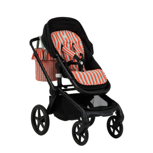 Coral + Aqua Stroller Mat · Minicoton