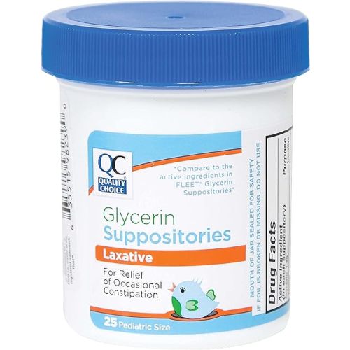 Quality Choice Infants Glycerin Suppositories Laxative Relief 25 Ct Each (2 Pack)