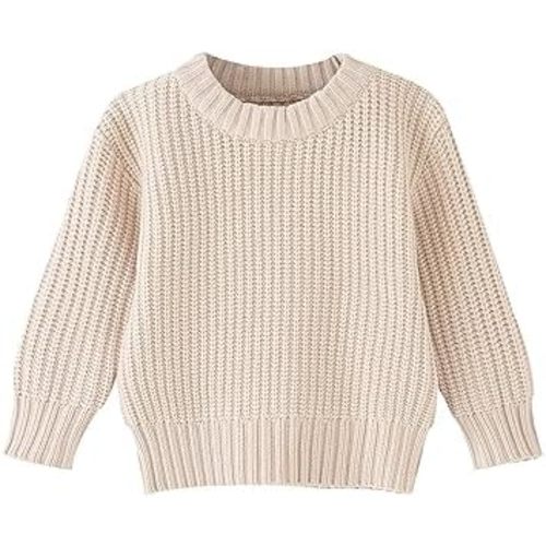 Toddler Baby Boys Girls Knitted Sweater Warm Soild Pullover Top Autumn Winter Outfits