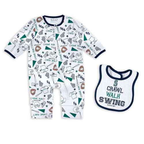Newborn & Infant WEAR by Erin Andrews Seattle Mariners Sleep & Play Set