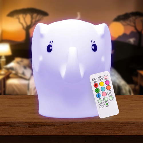 LumiPets Nursery Nightlight: Elephant-Shaped Nightlight - Rechargeable