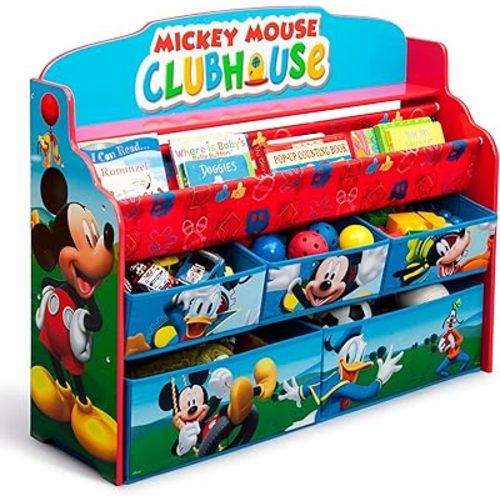 Delta Children Deluxe Book & Toy Organizer, Disney Mickey Mouse