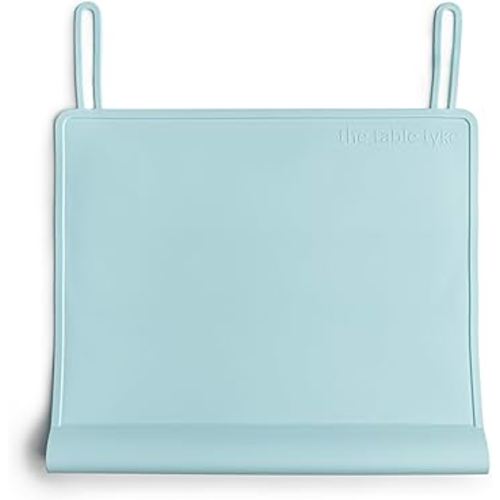 The Table Tyke Silicone Placemats for Toddlers with Patented Edge Bumper | Kids Placemats Non Slip Travel Ready | Baby Placemat BPA Free for Restaurant Dining Table | Sky Blue