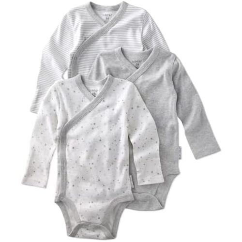 unisex-baby Sterling 3-pack Kimono Bodysuits 100% Organic Cotton Side Snap for Baby Boys & Girls