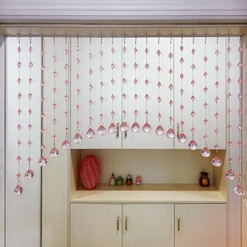 OSVINO Crystal Beaded Curtain for Doorways, 20 Strings Arch Door Beads