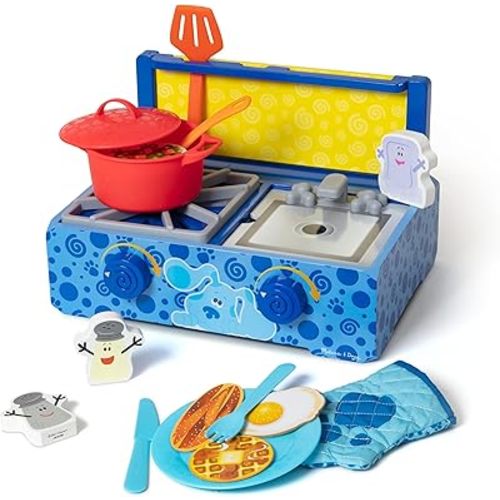 Melissa & Doug Blue's Clues & You! Wooden Cooking Play Set (42 Pieces)