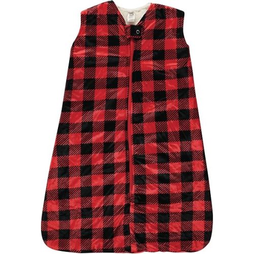 Hudson Baby Unisex Baby Mink with Sherpa Inner Sleeping Bag, Sack, Blanket, Buffalo Plaid, 0-6 Months