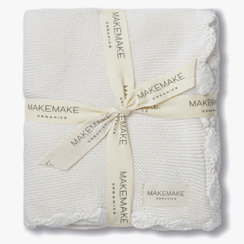 Organic Cotton Scalloped Baby Blanket - Ivory