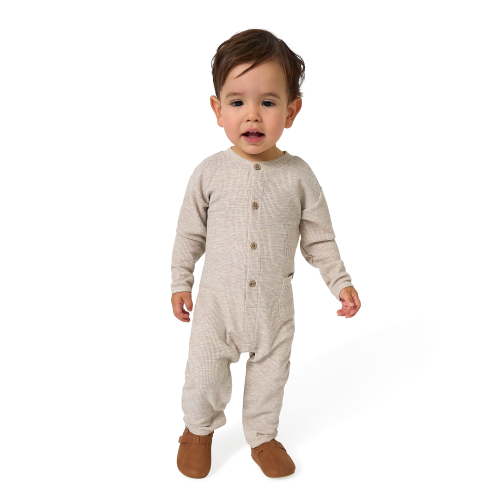 Modern Moments by Gerber Baby Boy Long Sleeve and Leg Hacci Romper, Sizes 0/3 Months - 24 Months
