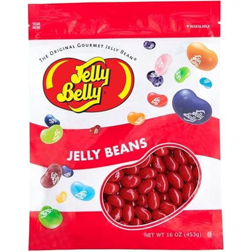 Jelly Belly Sour Cherry Jelly Beans - 1 Pound (16 Ounces) Resealable Bag - Genuine, Official, Straight from the Source