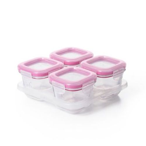 OXO Tot® 4 oz. Glass Baby Food Storage Blocks in Pink - PINK - 4 OZ