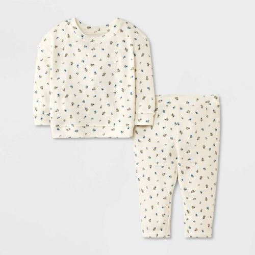 Baby Girls' 2pc Waffle Sweatshirt & Legging Set - Cat & Jack™