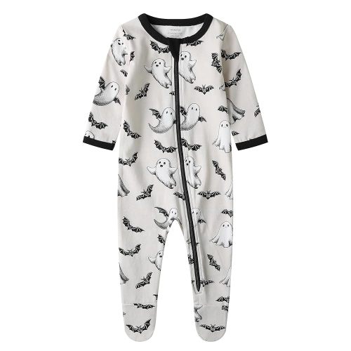 O2 BABY Baby Boys Girls Organic Cotton Zip-Front Sleeper Pajamas, Footed Sleep 'n Play