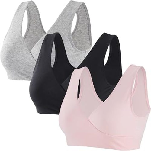Maternity Nursing Bra Soft Seamless Sleep Bra for Pregnancy & Breastfeeding, Wire-Free Top for Night & Day