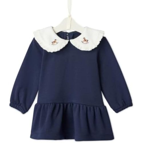 Amazon Essentials x Sofia Grainge Toddlers and Baby Girls' Longsleeve French Terry Dress