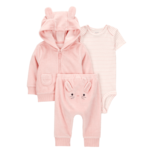 Baby 3-Piece Bunny Little Cardigan Set - Pink - Carter's | Carter's