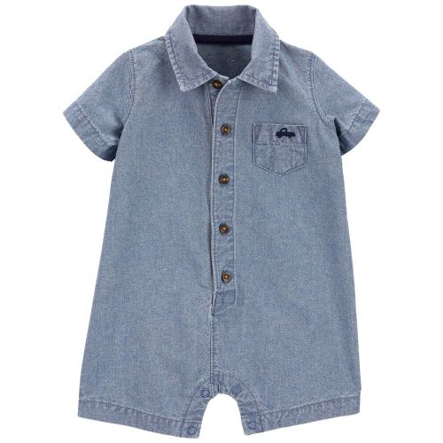 Baby Chambray Romper - 6M