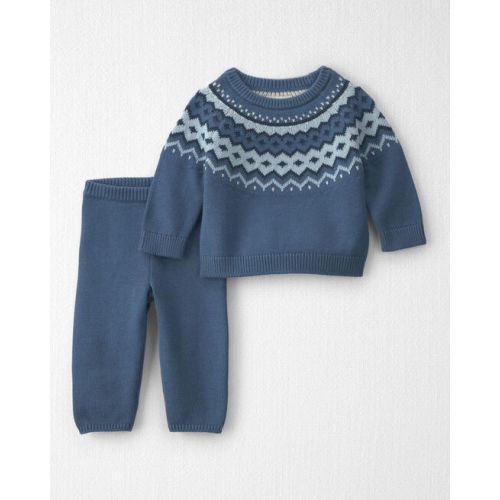 Baby 2-Piece Organic Cotton Fair Isle Sweater Knit Top & Pant Set - Little Planet | Carter's