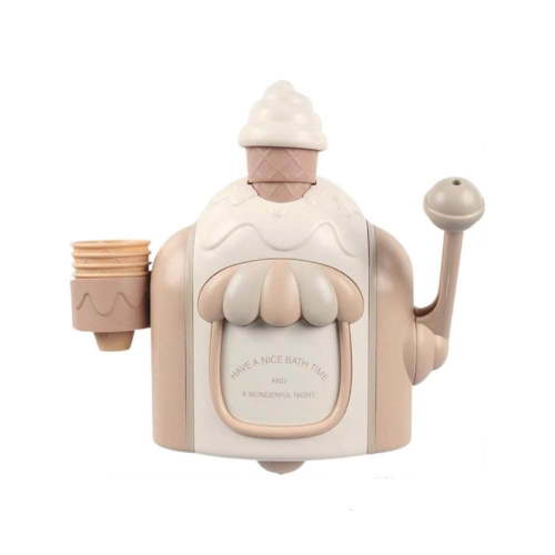 Kids Ice Cream Play Set - Manual Foam Maker & Bath Toys for Bathtub Fun, Creative Sensory Learning