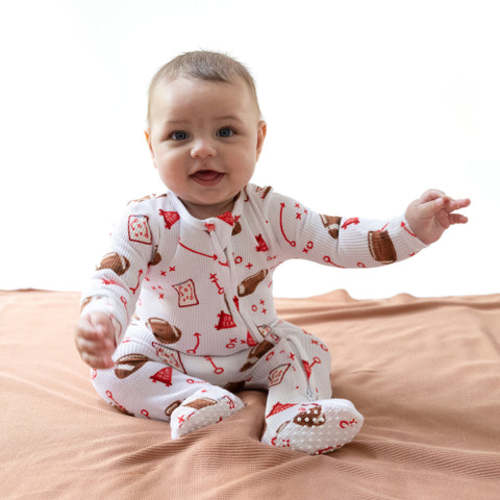 Angel Dear 2 Way Zipper Footie - Touchdown Time Size 6-9M