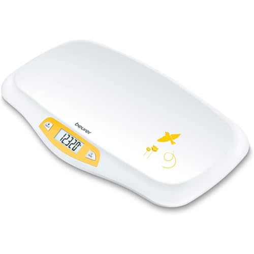 Beurer BY80 Digital Baby Scale, Infant Scale for Weighing in Pounds, Ounces, or Kilograms up to 44 lbs with Hold Function, Pet Scale for Cats and Dogs Analysis
