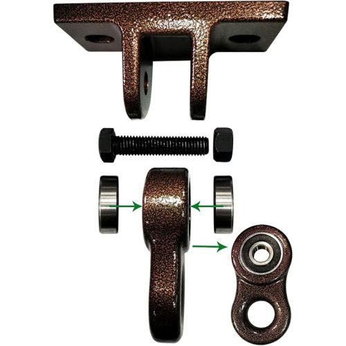 ABUSA Heavy Duty Bronze Swing Hangers Screws Bolts Included Over 5000 lb Capacity Playground Porch Yoga Seat Trapeze Wooden Sets Indoor Outdoor (2 Pack)