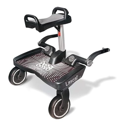 BuggyBoard Maxi+ - Black with Gray Saddle Seat