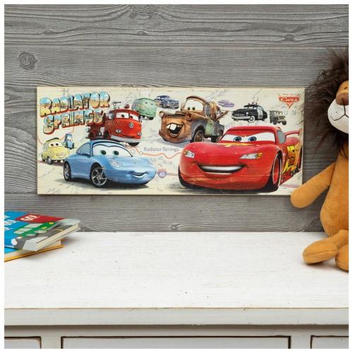 Pixar Cars Radiator Springs Wood Wall Decor