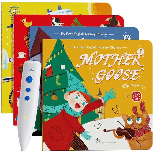 TEKFUN Learn to Read Words Books with Talking Pen, Educational Autism Sensory Toys for Kids, 500+ Learning Activities, Toddler Birthday Gifts for Boys Girls Ages 1-6