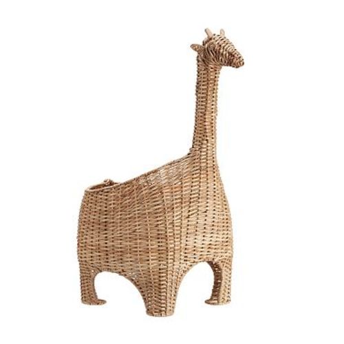 Giraffe Shaped Wicker Basket natural