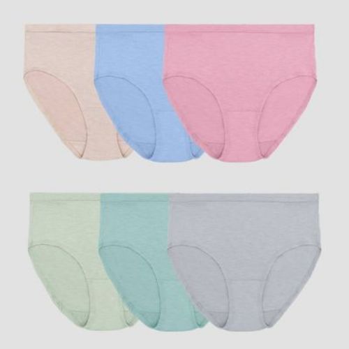 Fruit of the Loom Women's 6pk Relaxing Comfort Brief Underwear - 7