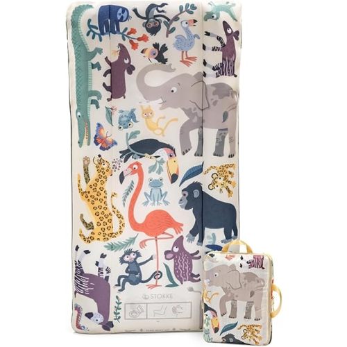 Stokke JetKids CloudSleeper - Inflatable Kids’ Travel Bed, Animal Family