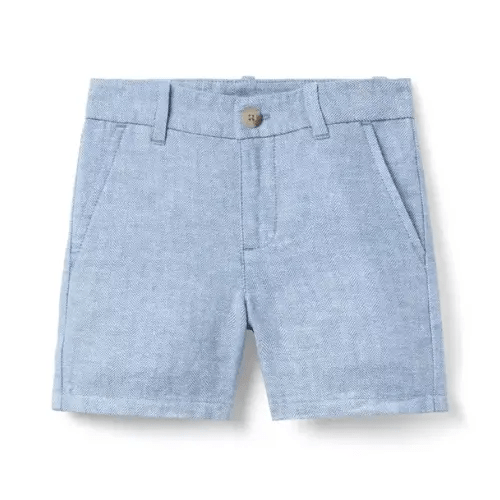 Boy Springwater Blue Herringbone The Herringbone Short by Janie and Jack