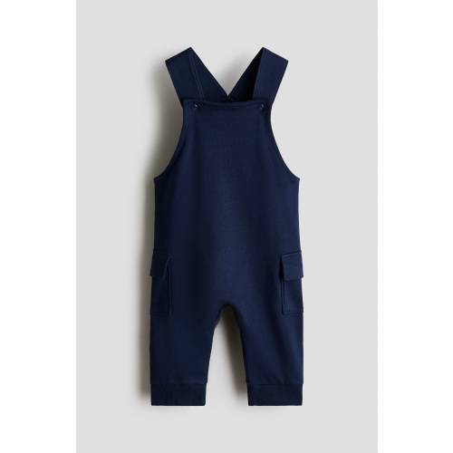 SWEATPANT OVERALLS - Navy Blue - 12 M