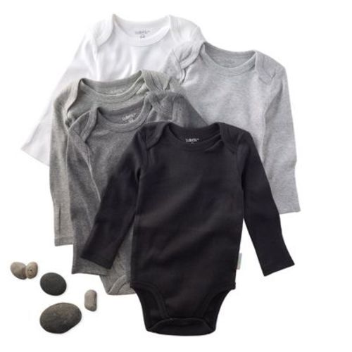 Butterblu BLAKE 5-Pack Long Sleeve Bodysuit Stone Newborn