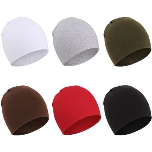 DRESHOW BQUBO 6 Pack Baby Hats for Boys Girls Unisex Baby Hat Soft Knit Cap Nursery Beanie for Newborn Infant Toddler Kid