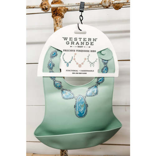 Blue Lariat with Green Baby Bib – Allure Boutique WY