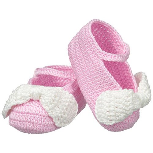 Jefferies Socks Baby-Girls Newborn Mary Jane Bow Crochet Bootie