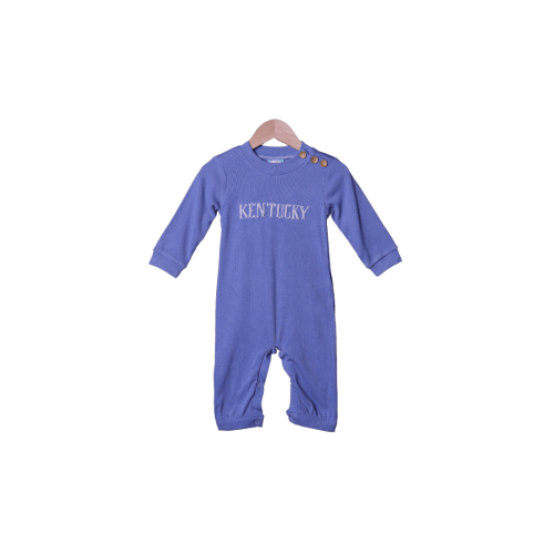 French Knot Kentucky Blue Cardigan Romper